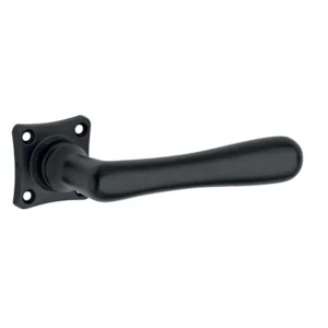 Mi Satori Elegant serie deurkruk met vierkante rozet, Zwart-mat