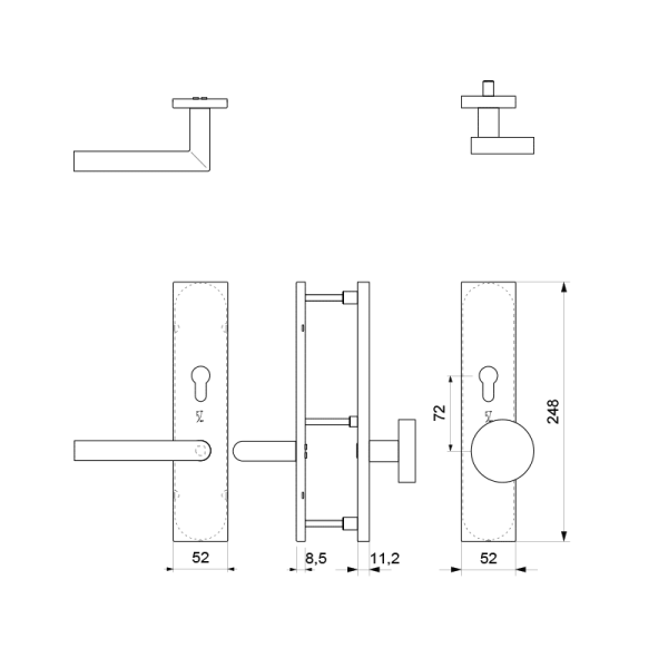 R veiligheidsgarnituur PC72 RVS - Afbeelding 2