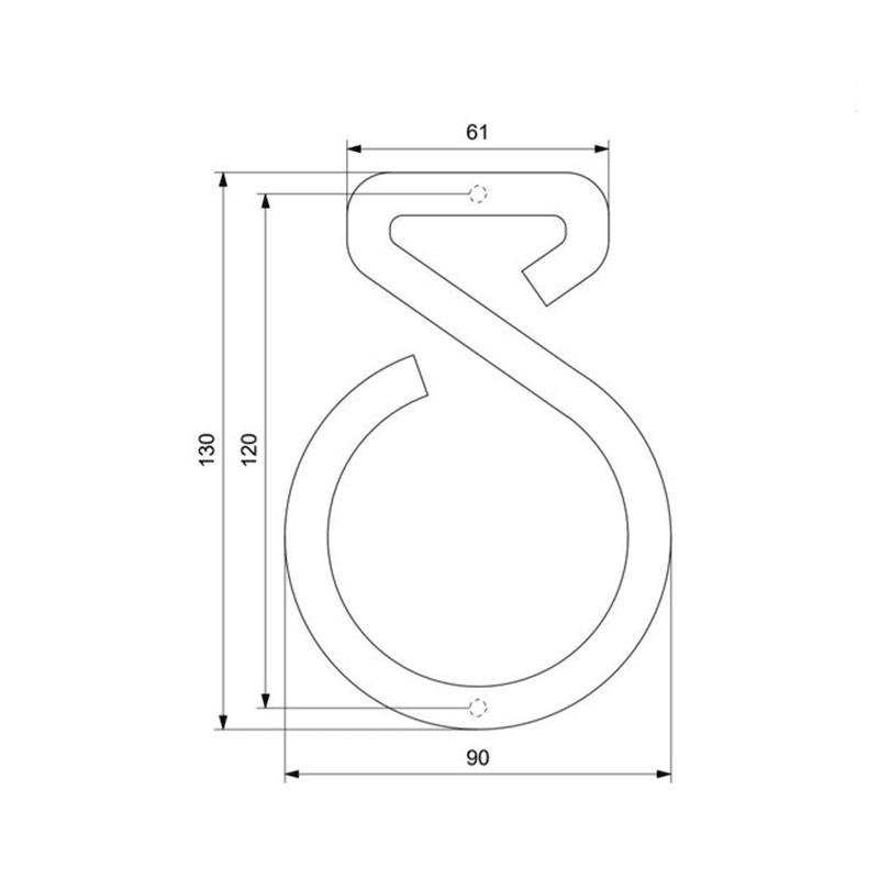 RVS huisnummer 8, 10 x 130 mm grijs - Afbeelding 2