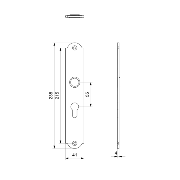 Schild PC55 smeedijzer zwart - Afbeelding 2