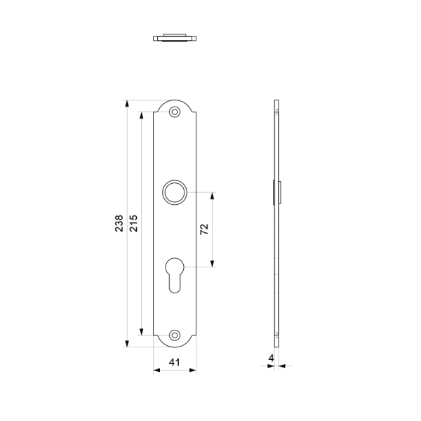 Schild PC72 smeedijzer zwart - Afbeelding 2