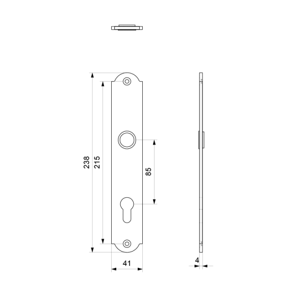 Schild PC85 smeedijzer zwart - Afbeelding 2