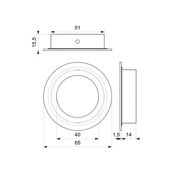 Schuifdeurkom RVS geborsteld GPF0710.09A - Afbeelding 2