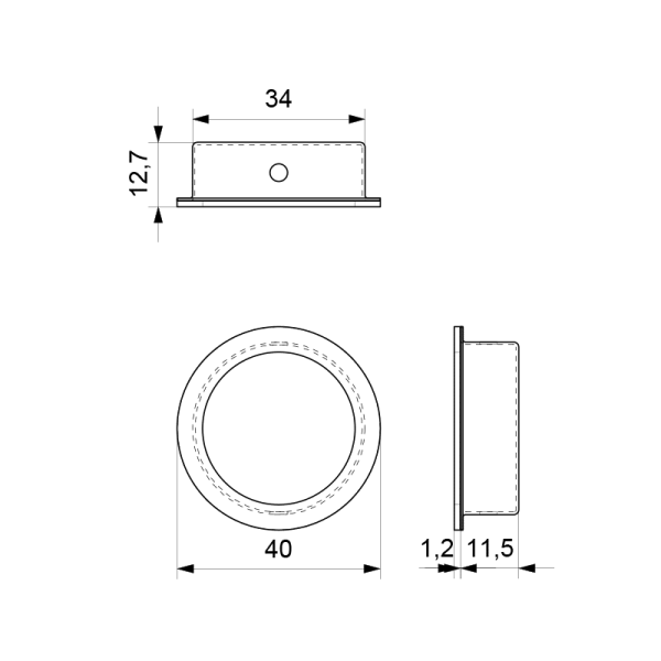 Schuifdeurkom RVS geborsteld GPF0710.09C - Afbeelding 2