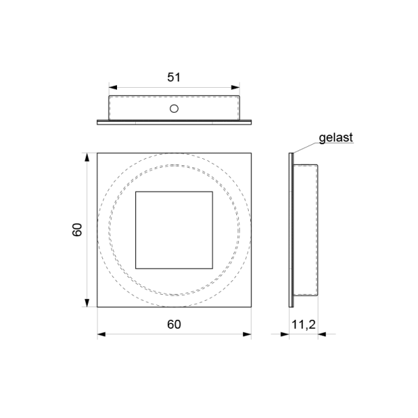 Schuifdeurkom RVS geborsteld GPF0714.09D - Afbeelding 2