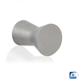 Meubelknop rond 20x27mm RVS