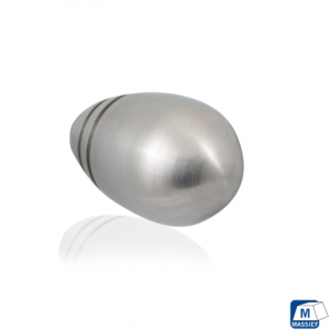 Meubelknop rond 20x33mm RVS