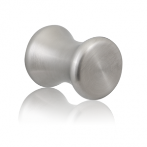 Meubelknop rond 20x34mm RVS