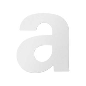 Huisnummer toevoeging letter 'A' wit, 110 mm