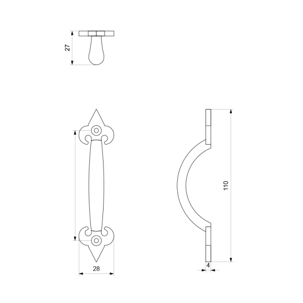 meubelgreep 110 mm - Afbeelding 2