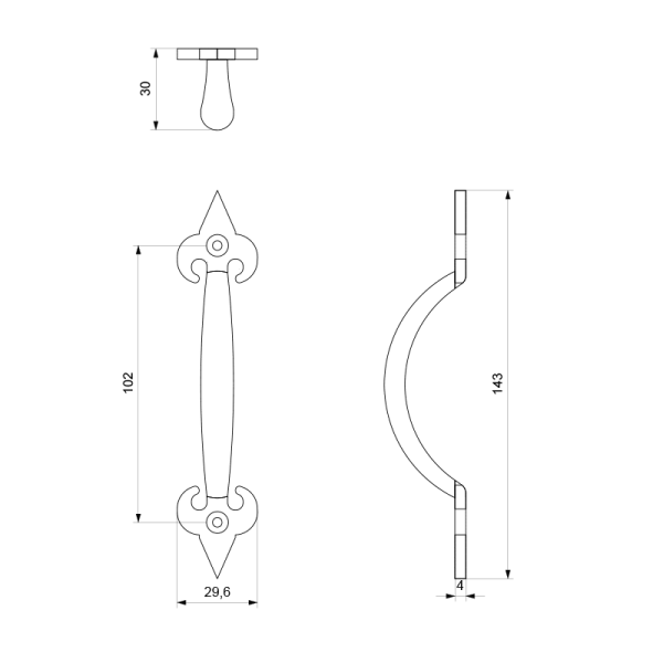 meubelgreep 140 mm - Afbeelding 2