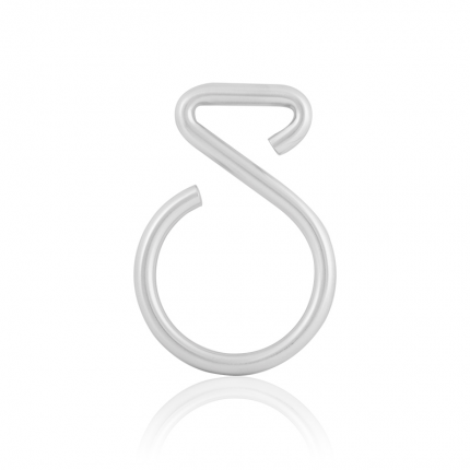 RVS huisnummer 8, 10 x 130 mm grijs