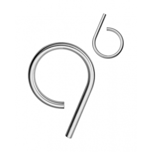 RVS huisnummer 9, 10 x 130 mm grijs