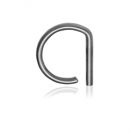 RVS huisnummer letter 'A', 10 x 130 mm grijs