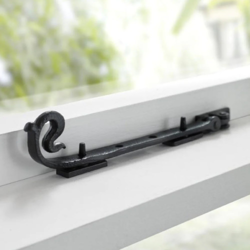 Kirkpatrick KP1154 raamuitzetter met grote krul 304mm, Smeedijzer-Zwart - Afbeelding 3