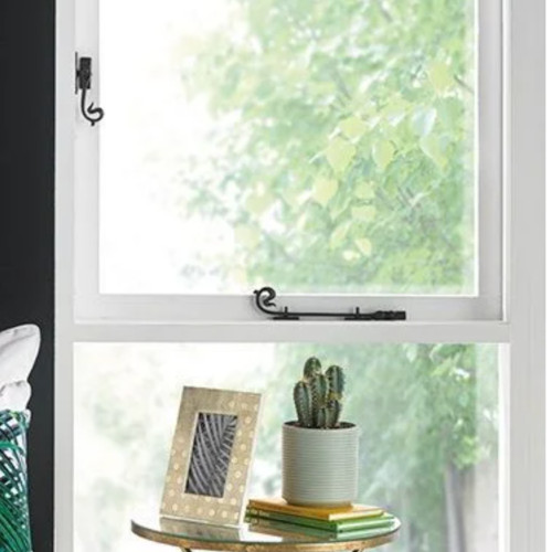 Kirkpatrick KP1154 raamuitzetter met grote krul 304mm, Smeedijzer-Zwart - Afbeelding 2