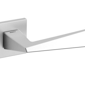 1251 Piramid deurkruk op rozet, satinchrome