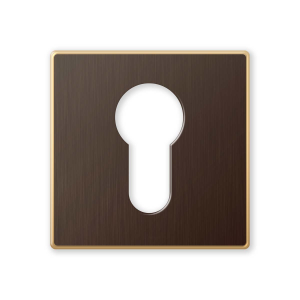 1291/BY cilinderrozet 50x50x6mm mat brons