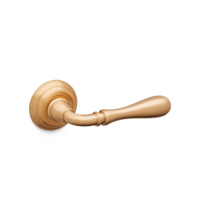 Mandelli serie 1421 Gou deurkruk op rozet, satinmessing