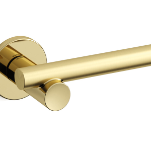 1671 Bilbao deurkruk op rozet, messing gepolijst/satinmessing