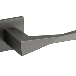 1691 Twee deurkruk op rozet, grafiet