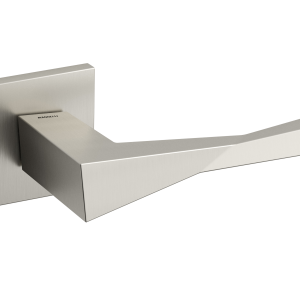 1691 Twee deurkruk op rozet, mat nikkel