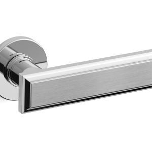 1741 Kuki deurkruk op rozet, chrome/satinchrome