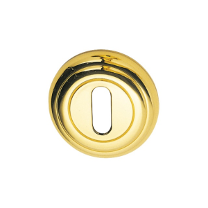 651/B sleutelrozet 51x12mm gepolijst messing