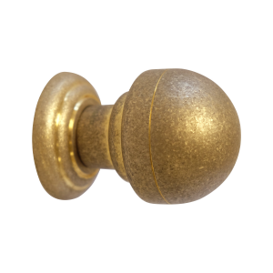 854 deurknop op 651 rozet draaibaar, messing getrommeld