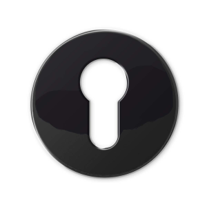 911/BY cilinderrozet 51x6mm glanzend zwart