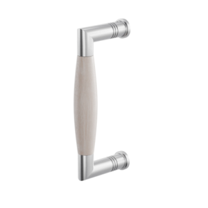 Deurgreep ton model Ika RVS geborsteld met eiken whitewash 157x62mm