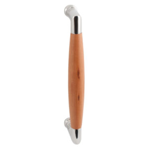 Deurgreep ton model Ika RVS gepolijst met kersenhout 207x63mm