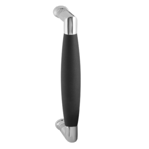 Deurgreep ton model Ika RVS gepolijst met zwart 207x63mm