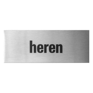 GPF0401.09.0001 deurbordje 'Heren' rechthoekig, 50x130x1 mm