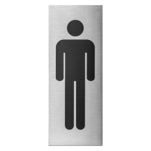 GPF0402.09.0001 pictogram 'Heren' rechthoekig, 130x50x1 mm