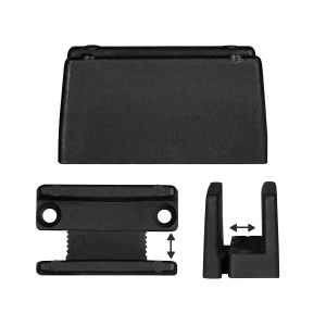 GPF0583.61 vloergeleider zwart t.b.v. glazen schuifdeuren