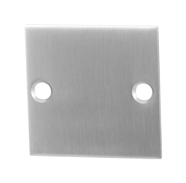 GPF0900.08 blinde rozet 50x50x2mm RVS geborsteld