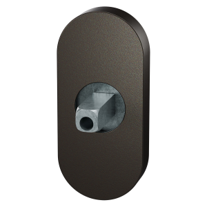 GPF1104.A1.0400 Dark blend rozet ovaal 70x32x10mm met vastgelaste knopvastzetter