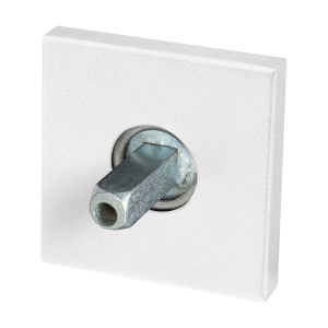 GPF8100.42.400 rozet 50x8mm wit met vastgelaste knopvastzetter