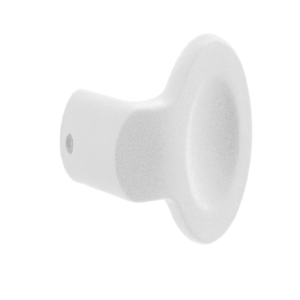 GPF8875.62 Witte designknop verkropt vast incl. metaalschroef M10
