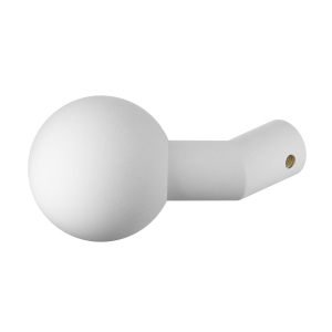 GPF8953.62 wit verkropte kogelknop 55mm vast incl. metaalschroef M10