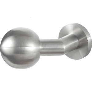 GPF9853.09-00L RVS mat verkropte kogelknop S5 55mm incl. wisselstift op ronde rozet links