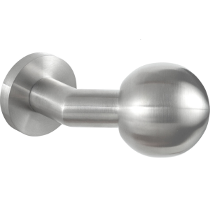 GPF9853.09-00R RVS mat verkropte kogelknop S5 55mm incl. wisselstift op ronde rozet rechts