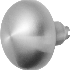 GPF9857.09 Paddenstoel knop S4 65mm veiligheidsschilden vast inclusief bout M10 RVS geborsteld