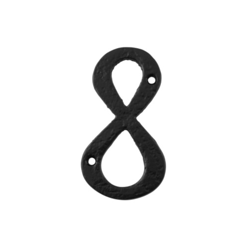 Kirkpatrick KP1978 serie huisnummers hoogte 101mm, nr 8 Smeedijzer-Zwart