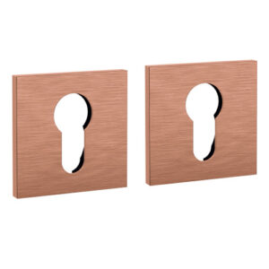 JNF QPZ Artic Line cilinderrozet vierkant, Titanium-Copper