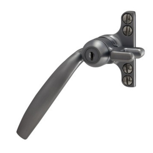 SWF serie 158 Curved raamboom links afsluitbaar, Chroommat